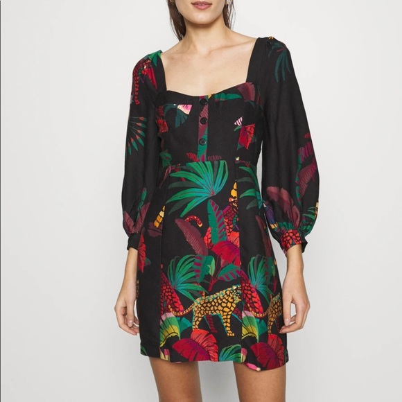 FARM Rio Dresses & Skirts - FARM RIO JUNGLE COLORS MINI DRESS